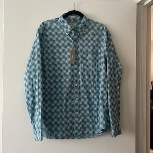 J. Crew Patterned Button Down Long Sleeve T-Shirt